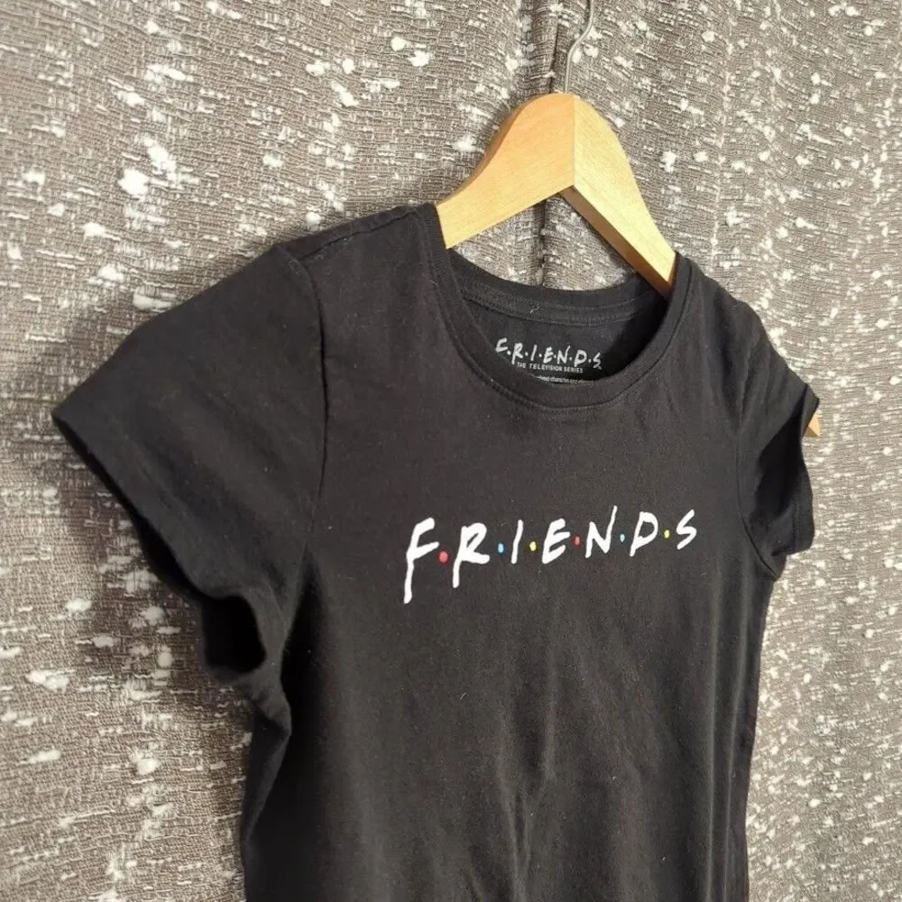 Friends TV Show Youth Shirt‎ Black Short Sleeve Graphic Print Kids Large (10/12)